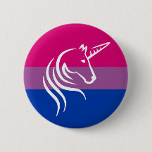 Bi+ Pride vlag Unicorn grafische Button