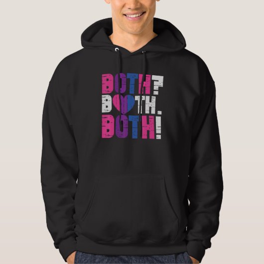 Bi Pride-vlag voor biseksueel beide Hoodie (Voorkant)