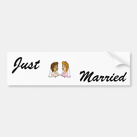 Bi-Racial Lesbians Bumpersticker (Voorkant)
