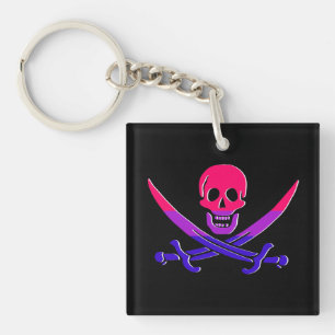 BI-rate Jolly Roger PRIDE Flag Sleutelhanger