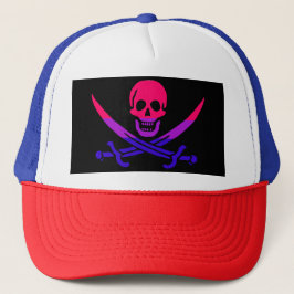 BI-rate Jolly Roger Pride Flag Trucker Hat Pet