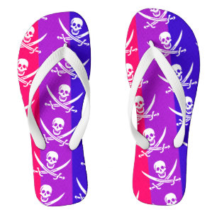 BI-rate Wh Jolly Roger Pride Flag Teenslippers