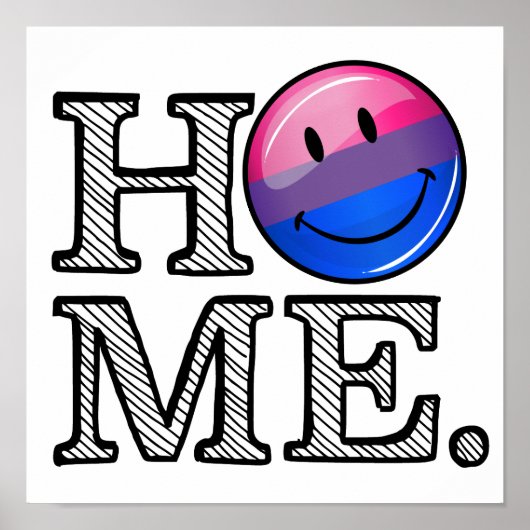 Bi-seksuele vlag Housewarming Poster (Voorkant)