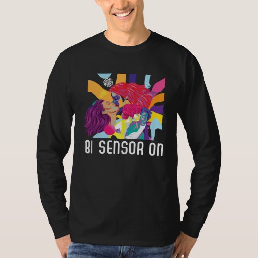 Bi Sensor On Bisexual Rainbow Pride Bisexuality LG T-shirt (Voorkant)