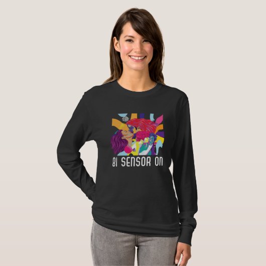 Bi Sensor On Bisexual Rainbow Pride Bisexuality LG T-shirt (Voorkant volledig)