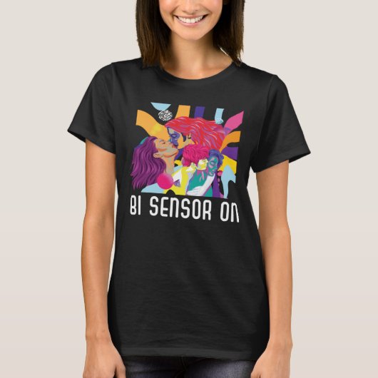 Bi Sensor on Bisexual Rainbow Pride Bisexuality T-shirt (Voorkant)
