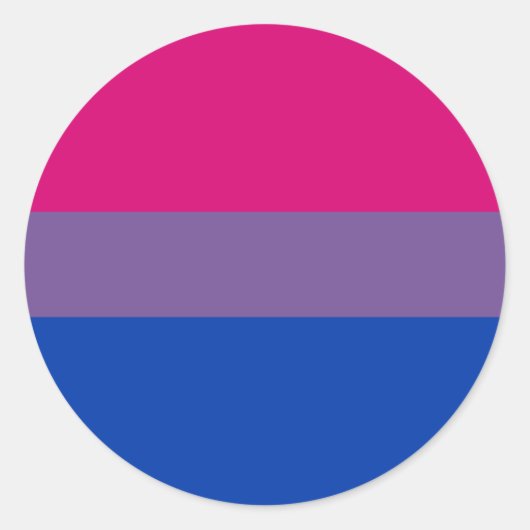 Bi-Sexual Pride Flag Ronde Sticker (Voorkant)