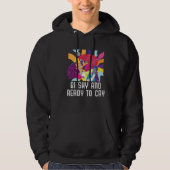 Bi Shy And Ready To Cry Bisexual Pride Bisexuality Hoodie (Voorkant)