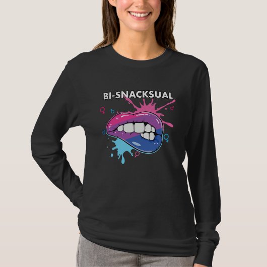 Bi Snacksual Bisexual Rainbow Pride Bisexuality LG T-shirt (Voorkant)