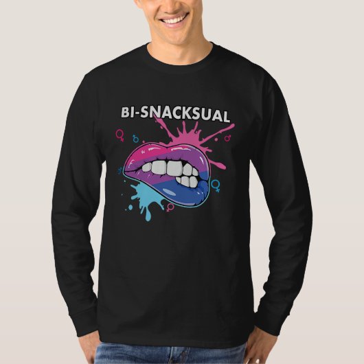 Bi Snacksual Bisexual Rainbow Pride Bisexuality LG T-shirt (Voorkant)