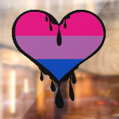 Bi trots druipend hart raamsticker (Vel 2)