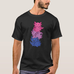 Bi vlag Gay Pride LGBTQ Axolotl 1 T-shirt