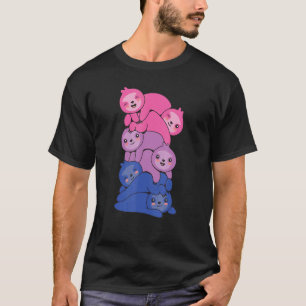 Bi-vlag Gay Pride Lgbtq Luiaard T-shirt