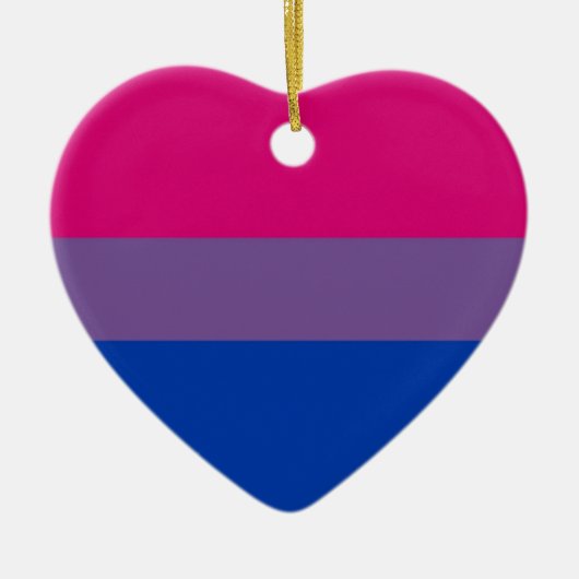 Bi-vlaggen voor biseksuele pride keramisch ornament (Voorkant)