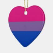 Bi-vlaggen voor biseksuele pride keramisch ornament (Links)