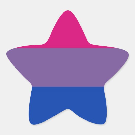 Bi-vlaggen voor biseksuele pride ster sticker (Voorkant)