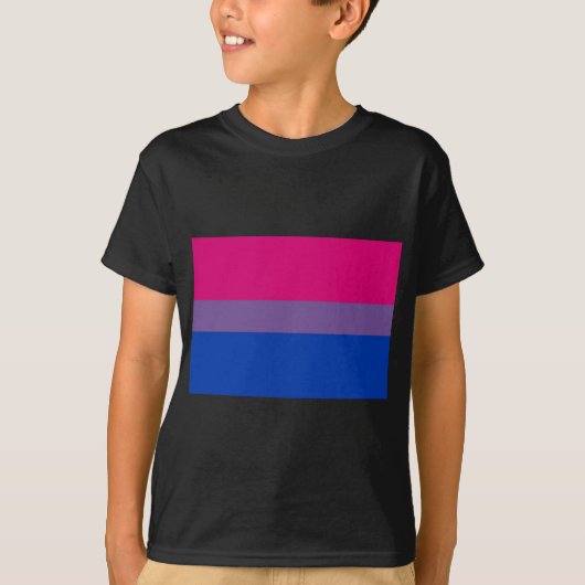 Bi-vlaggen voor biseksuele pride t-shirt (Voorkant)
