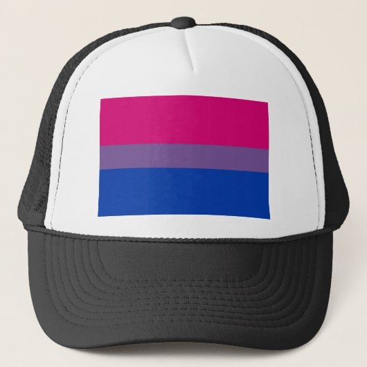 Bi-vlaggen voor biseksuele pride trucker pet (Voorkant)