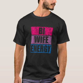 Bi Vrouw Energie LGBTQ Besexual Flag Pride Vintage T-shirt