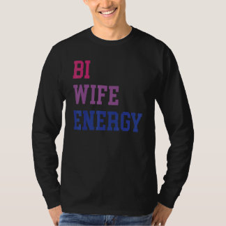 Bi-vrouw energie LGBTQ ondersteuning LGBTQ vrouw r T-shirt