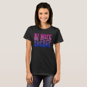 Bi Wife Energy Bisexual Pride Bisexual Flag Retro  T-shirt (Voorkant volledig)