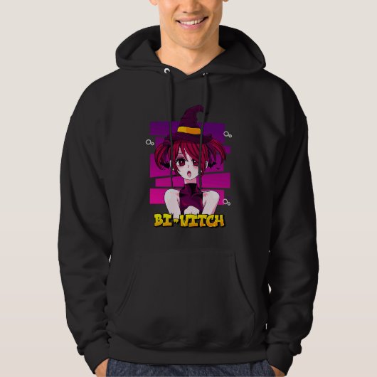 Bi Witch Bisexual Witch Pun Bihexual Bi Pride Gay  Hoodie (Voorkant)