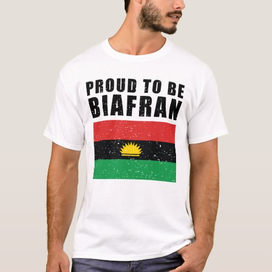 Biafra Flag - Trots om Biafra te zijn - Biafra T-shirt (Voorkant)