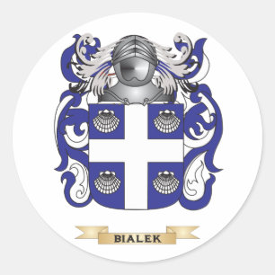 Bialek Wapenmunt (gezinscrest) Ronde Sticker