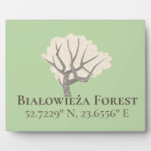 Białowieża Forest Latitude & Longitude Fotoplaat (Voorkant)