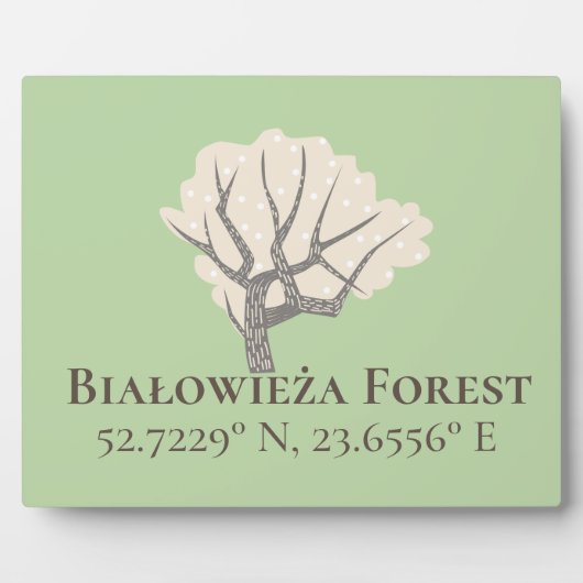 Białowieża Forest Latitude & Longitude Fotoplaat (Voorkant)