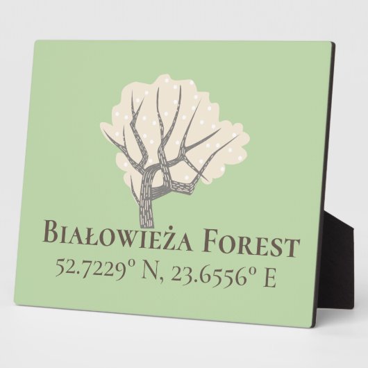 Białowieża Forest Latitude & Longitude Fotoplaat (Zijkant)