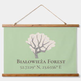 Białowieża Forest Latitude & Longitude Hangend Wandkleed