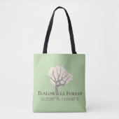 Białowieża Forest Latitude & Longitude Tote Bag (Voorkant)