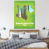 Białowieża nationaal park Polen kaart Canvas Afdruk (Insitu (Slaapkamer))