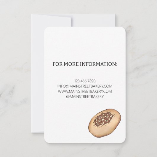 Bialy Broodbakkerij Joodse Bakkerij Bakworkshop Kaart (Achterkant)