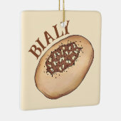 Bialy Joodse Bakkerij Uienbrood Polen Pools eten Keramisch Ornament (Rechts)