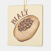 Bialy Joodse Bakkerij Uienbrood Polen Pools eten Keramisch Ornament (Links)