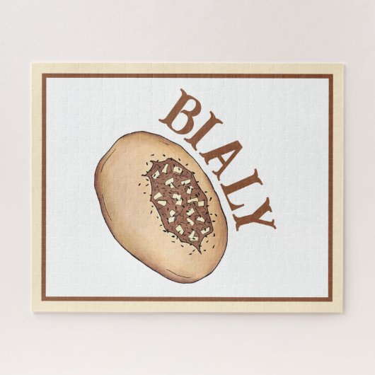 Bialy Joodse Bakkerij Uienbrood Polen Pools eten Legpuzzel (Horizontaal)