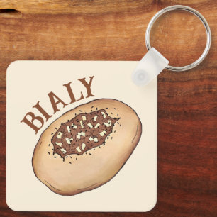 Bialy Joodse Bakkerij Uienbrood Polen Pools eten Sleutelhanger