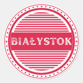 Bialystok City Pride Embleem – Poolse identiteit Ronde Sticker