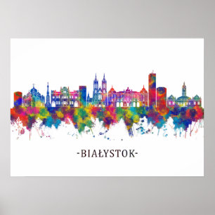 Białystok Poland Skyline Poster
