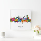 Białystok Poland Skyline Vierkante Klok (Huis)