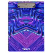 BIANCA ~ 3D! ~ Roze wit en blauw origineel ~ Klembord (Voorkant)