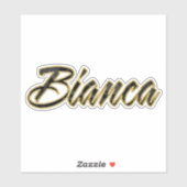 Bianca black gold Lettering Aufkleber Sticker (Vel)