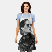 Bianca Censori Streetwear-T-shirt met hoge Mode Schort (Gedragen)