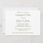 Bianca de uitnodiging van de verlovingspartij voor (Achterkant)