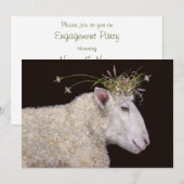 Bianca de uitnodiging van de verlovingspartij voor (Voorkant / Achterkant)