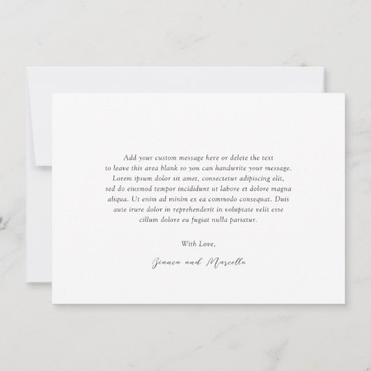 Bianca Elegant Wedding Bedankkaart (Achterkant)