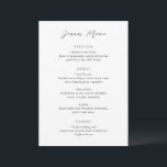 Bianca Elegant Wedding Menu<br><div class="desc">Elegant huwelijksmenu met een traditionele lay-out met een combinatie van klassieke serif en elegante scriptlettertypen.</div>