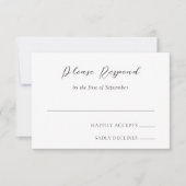 Bianca Elegant Wedding RSVP Kaartje (Voorkant)